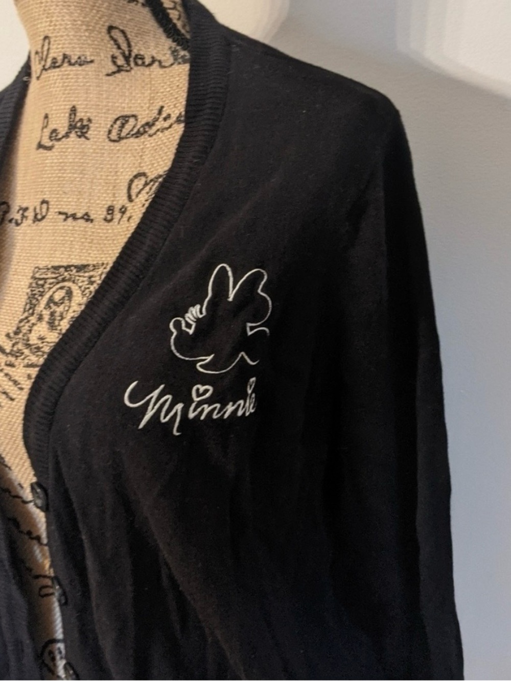 Torrid  Black and White Disney Minnie V-Neck Cardigan
